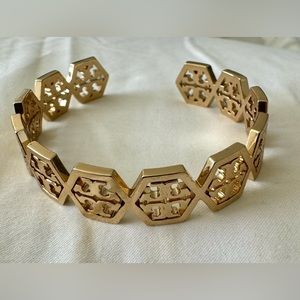 Tory Burch Gold Logo Bracelet Cuff